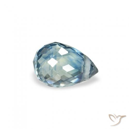 Zafiro Cerceta natural de 0.44 ct, Corte Briolette, VS