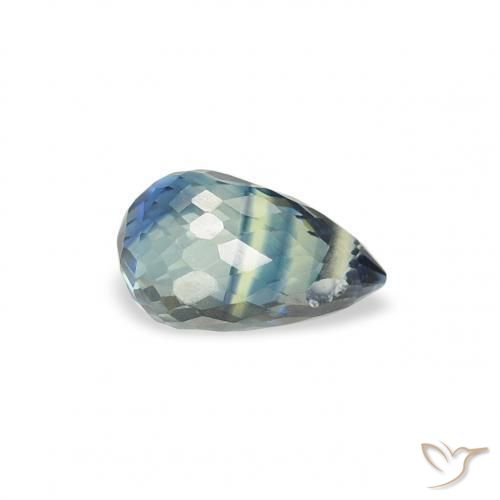 Zafiro Cerceta natural de 0.54 ct, Corte Briolette, VS