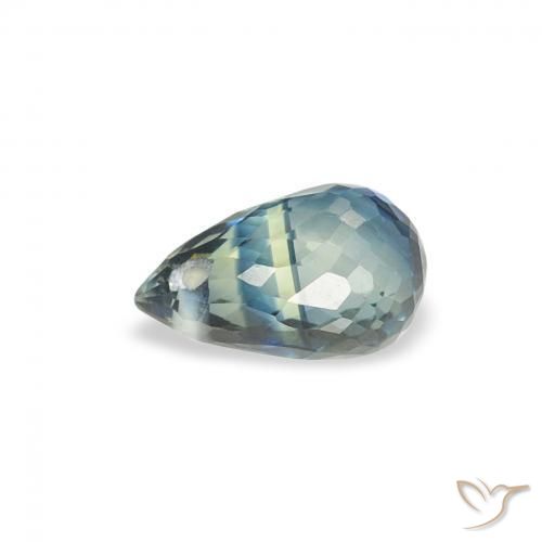 Zafiro Cerceta natural de 0.54 ct, Corte Briolette, VS