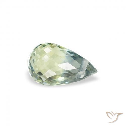 Zafiro Cerceta natural de 0.59 ct, Corte Briolette, VS
