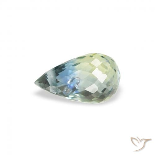 Zafiro Cerceta natural de 0.59 ct, Corte Briolette, VS