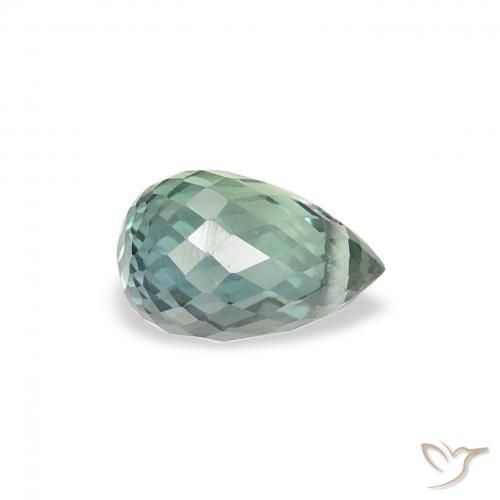 Zafiro Cerceta natural de 0.64 ct, Corte Briolette, VS