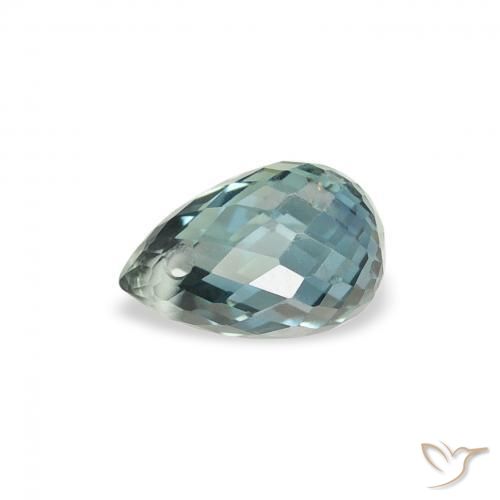 Zafiro Cerceta natural de 0.64 ct, Corte Briolette, VS