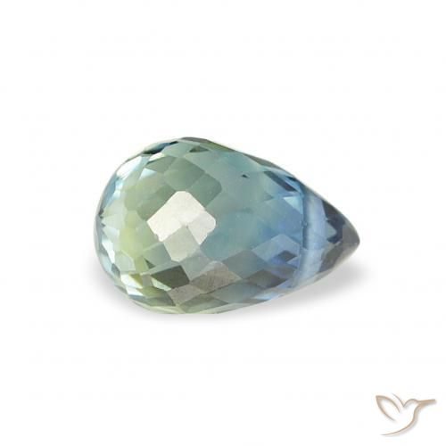 Zafiro Cerceta natural de 0.57 ct, Corte Briolette, VS