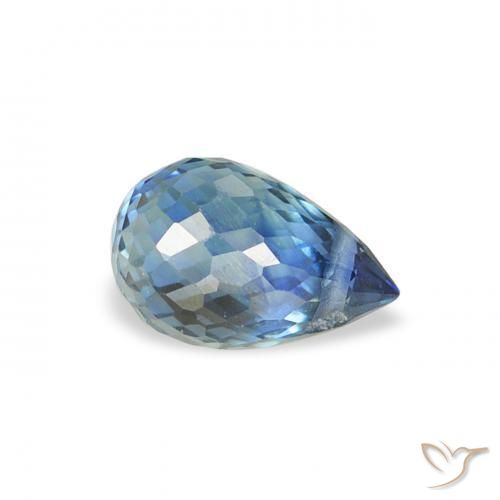 Zafiro Cerceta natural de 0.75 ct, Corte Briolette, VS
