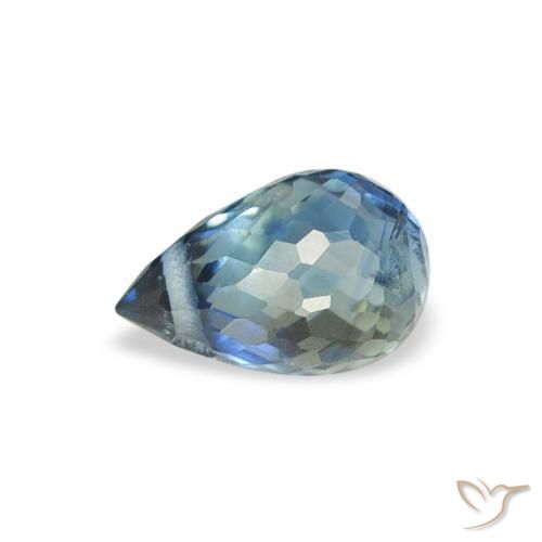 Zafiro Cerceta natural de 0.75 ct, Corte Briolette, VS