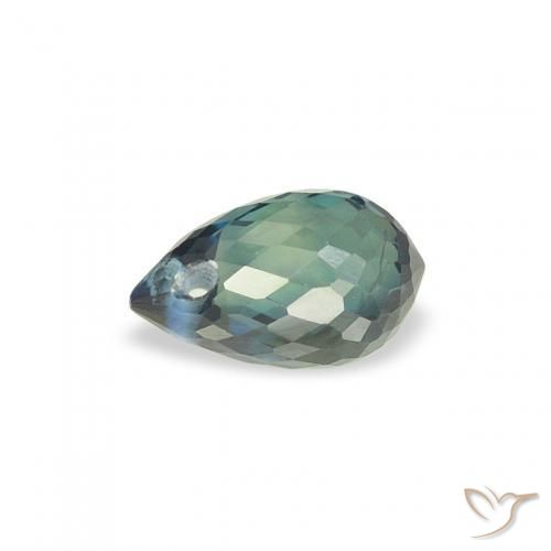 Zafiro Cerceta natural de 0.47 ct, Corte Briolette, VS