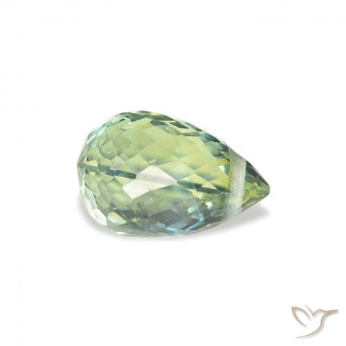Zafiro Cerceta natural de 0.74 ct, Corte Briolette, VS
