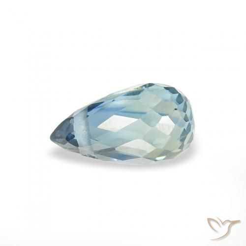 Zafiro Cerceta natural de 0.50 ct, Corte Briolette, VS