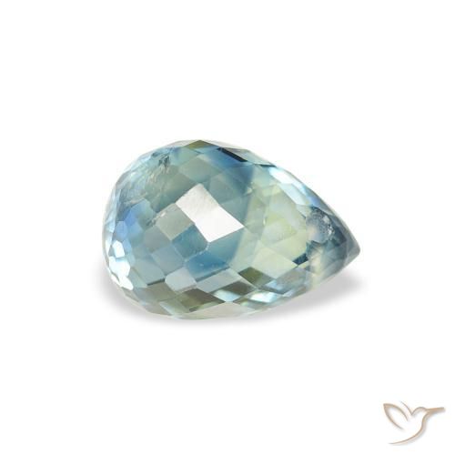 Zafiro Cerceta natural de 1.17 ct, Corte Briolette, VS
