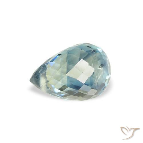 Zafiro Cerceta natural de 1.17 ct, Corte Briolette, VS