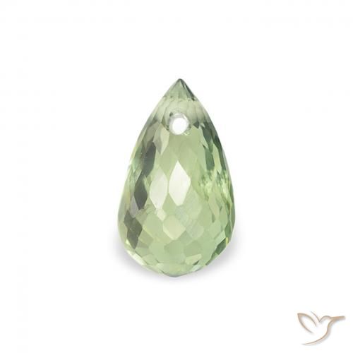 0.62ct Natural Verde pálido Zafiro, Corte Briolette, VS