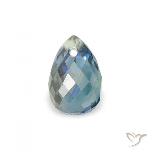 0.63ct Natural Cerceta Zafiro, Corte Briolette, VS
