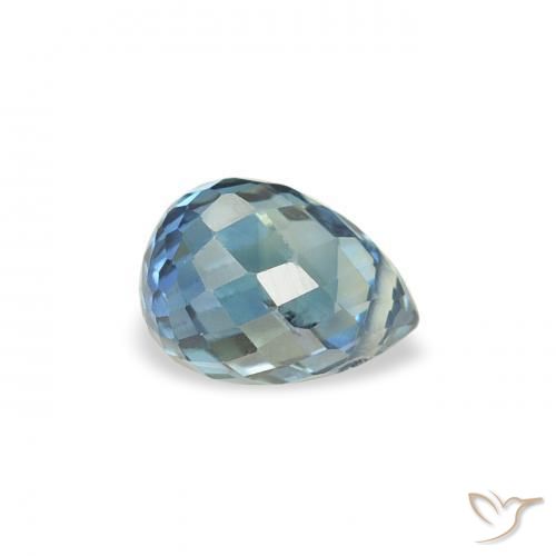 Zafiro Cerceta natural de 0.63 ct, Corte Briolette, VS
