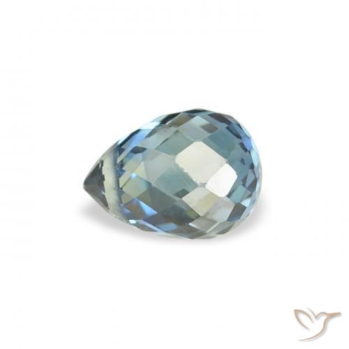 Zafiro Cerceta natural de 0.63 ct, Corte Briolette, VS