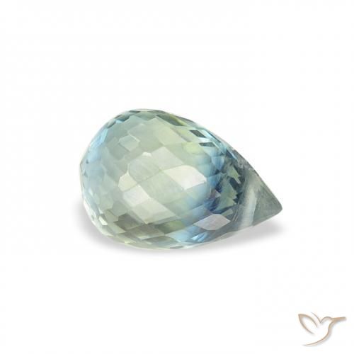 Zafiro Cerceta natural de 1.02 ct, Corte Briolette, VS