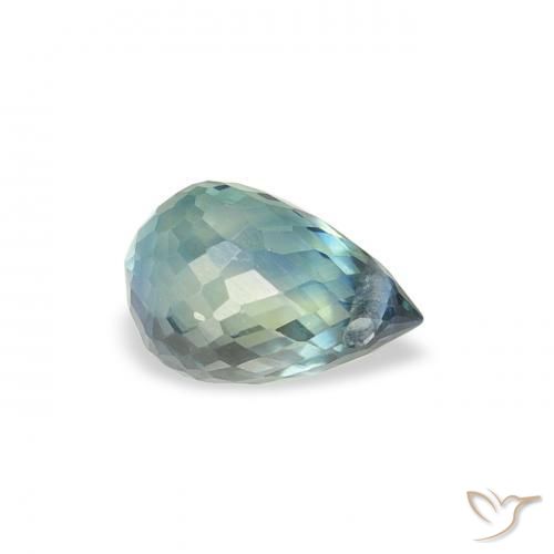 Zafiro Cerceta natural de 0.65 ct, Corte Briolette, VS