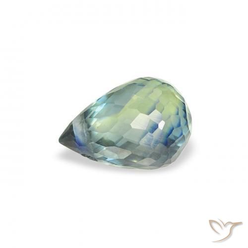 Zafiro Cerceta natural de 0.65 ct, Corte Briolette, VS
