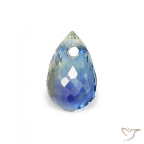0.60ct Natural Cerceta Zafiro, Corte Briolette, VS
