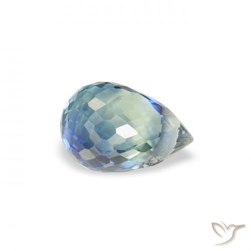 Zafiro Cerceta natural de 0.60 ct, Corte Briolette, VS