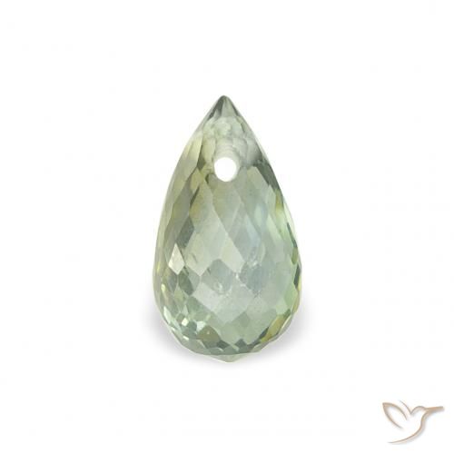 0.48ct Natural Verde claro Zafiro, Corte Briolette, VS