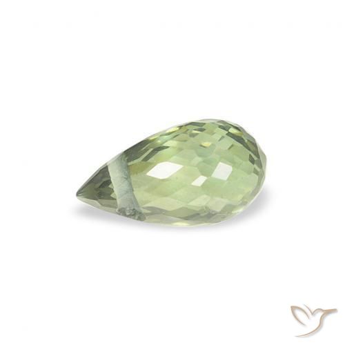 Zafiro Verde claro natural de 0.48 ct, Corte Briolette, VS
