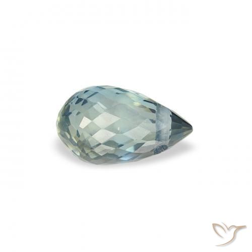 Zafiro Cerceta natural de 0.47 ct, Corte Briolette, VS