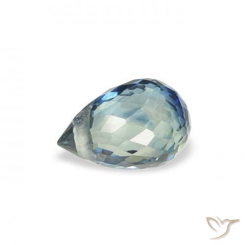 Zafiro Cerceta natural de 0.62 ct, Corte Briolette, VS