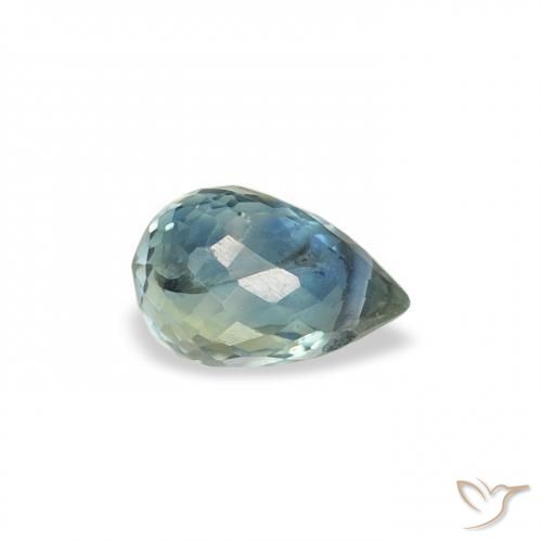 Zafiro Cerceta natural de 0.64 ct, Corte Briolette, VS
