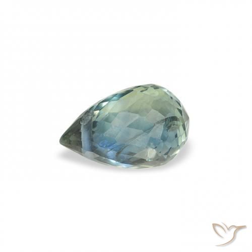 Zafiro Cerceta natural de 0.64 ct, Corte Briolette, VS