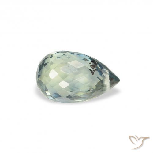 Zafiro Cerceta natural de 1.04 ct, Corte Briolette, VS