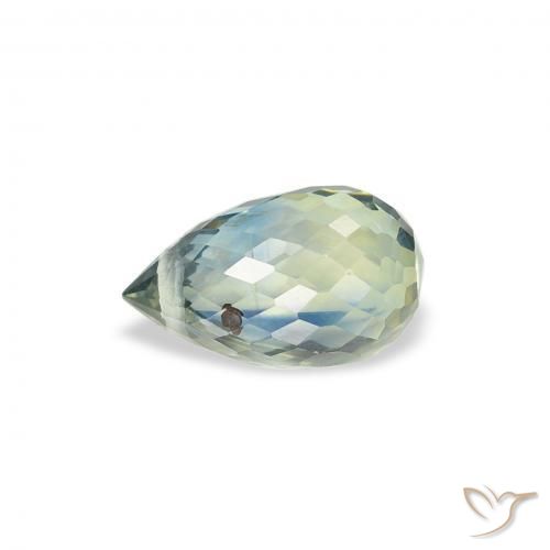 Zafiro Cerceta natural de 1.04 ct, Corte Briolette, VS