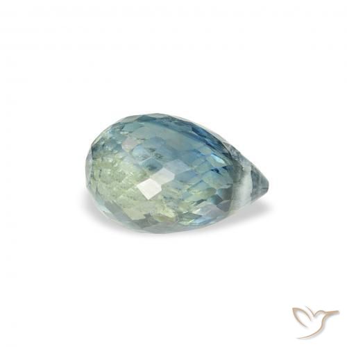 Zafiro Cerceta natural de 1.05 ct, Corte Briolette, VS