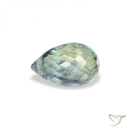 Zafiro Cerceta natural de 1.05 ct, Corte Briolette, VS