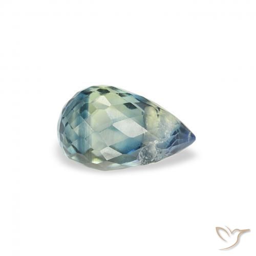 Zafiro Cerceta natural de 0.54 ct, Corte Briolette, VS