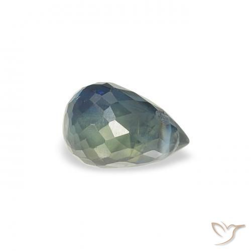 Zafiro Cerceta natural de 0.52 ct, Corte Briolette, VS