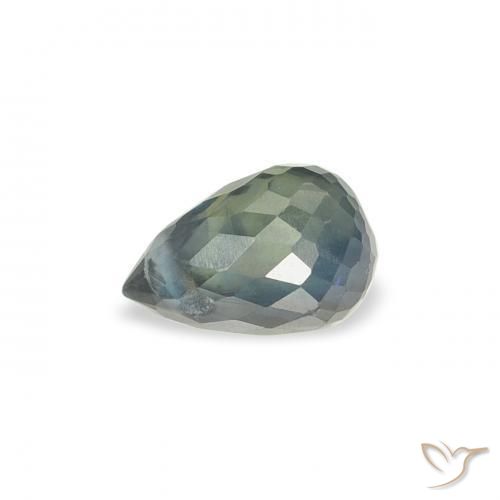 Zafiro Cerceta natural de 0.52 ct, Corte Briolette, VS