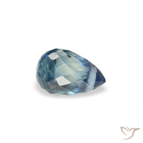 Zafiro Cerceta natural de 0.46 ct, Corte Briolette, VS
