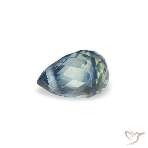 Zafiro Cerceta natural de 0.46 ct, Corte Briolette, VS