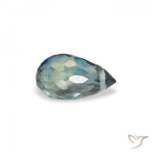 Zafiro Cerceta natural de 0.51 ct, Corte Briolette, VS