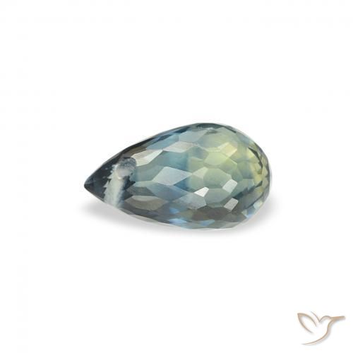 Zafiro Cerceta natural de 0.51 ct, Corte Briolette, VS