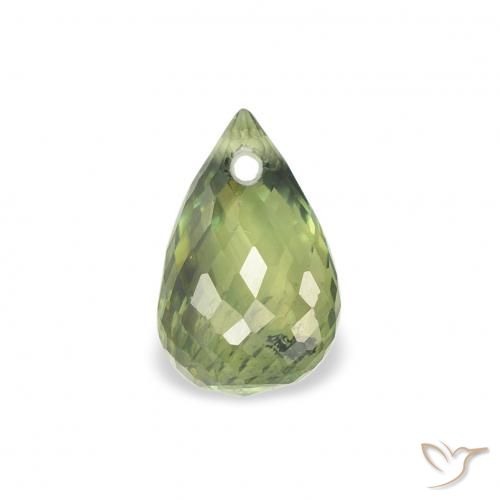 1.02ct Natural Verde bosque Zafiro, Corte Briolette, VS
