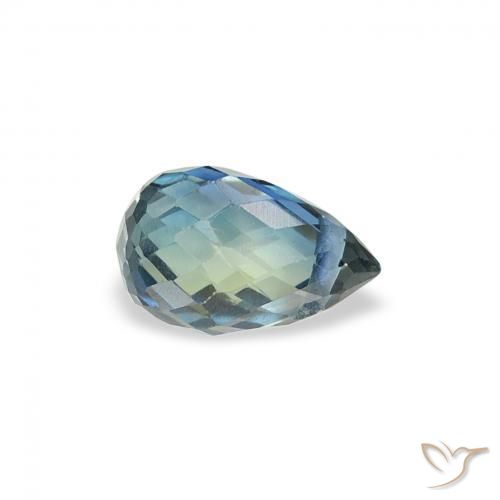 Zafiro Cerceta natural de 0.57 ct, Corte Briolette, VS