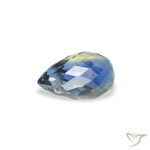 Zafiro Cerceta natural de 0.57 ct, Corte Briolette, VS
