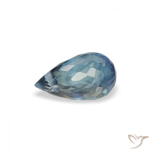 Zafiro Cerceta natural de 0.55 ct, Corte Briolette, VS