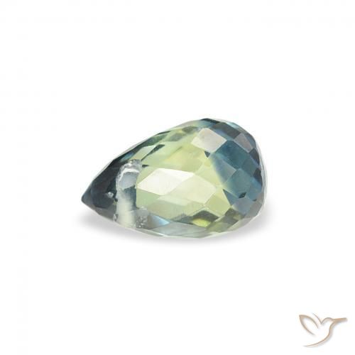 Zafiro Cerceta natural de 0.59 ct, Corte Briolette, VS