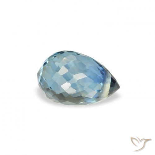 Zafiro Cerceta natural de 0.95 ct, Corte Briolette, VS