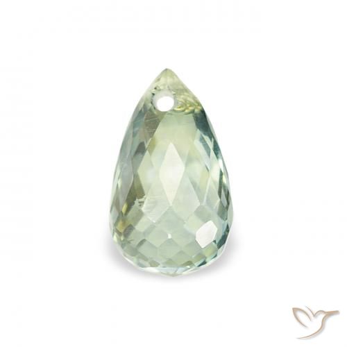 0.68ct Natural Verde claro Zafiro, Corte Briolette, VS