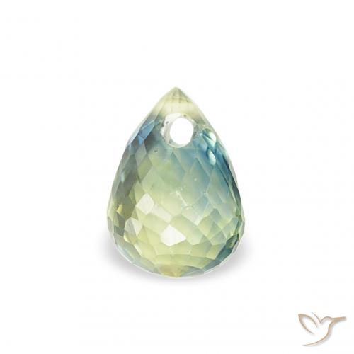 0.43ct Natural Verde salvia claro Zafiro, Corte Briolette, VS