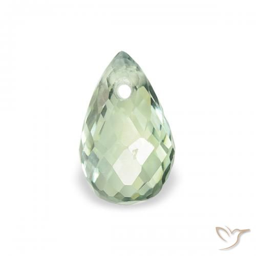 0.49ct Natural Verde salvia claro Zafiro, Corte Briolette, VS